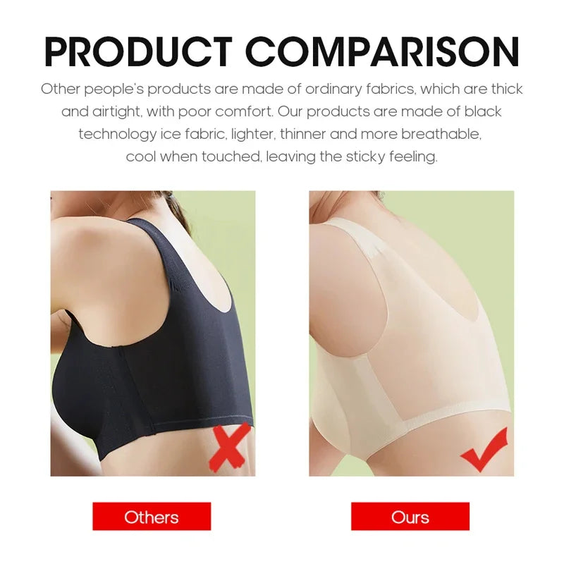 Women's Seamless Wireless Bralette 2-Pack - Ultra-Thin Ice Silk Breathable Vest
