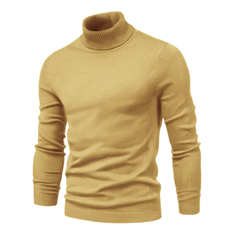 Men's Sweaters Casual Thick Pullover Slim Fit Turtleneck Sweater
