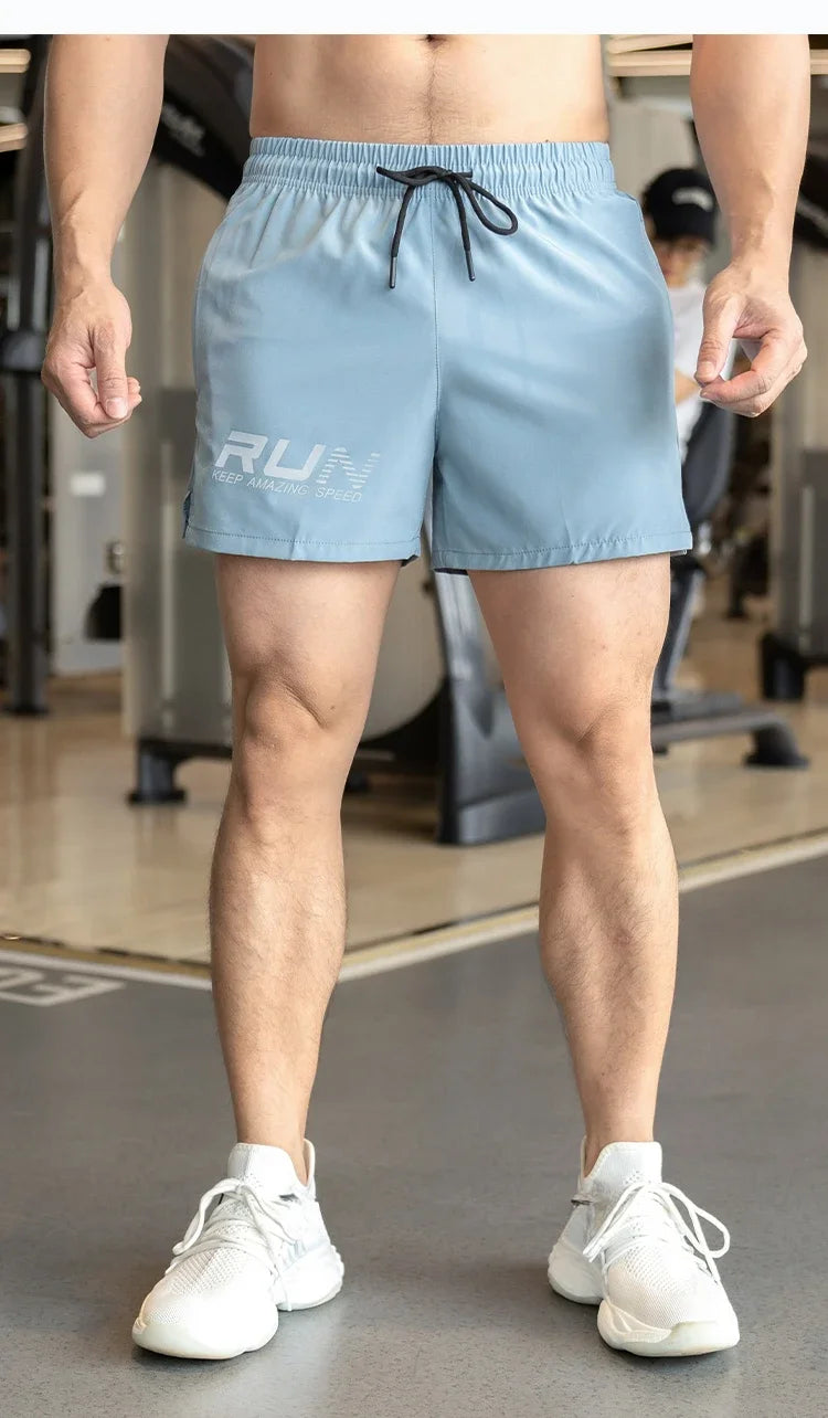 Men's Summer Gyms Workout Bottoms Fitness Sports Quick Dry Beach Jogging Running Sportswear Shorts