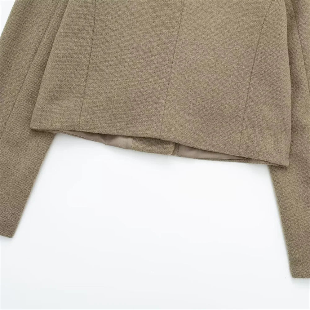 Women's Casual Temperament Flip Short Jacket