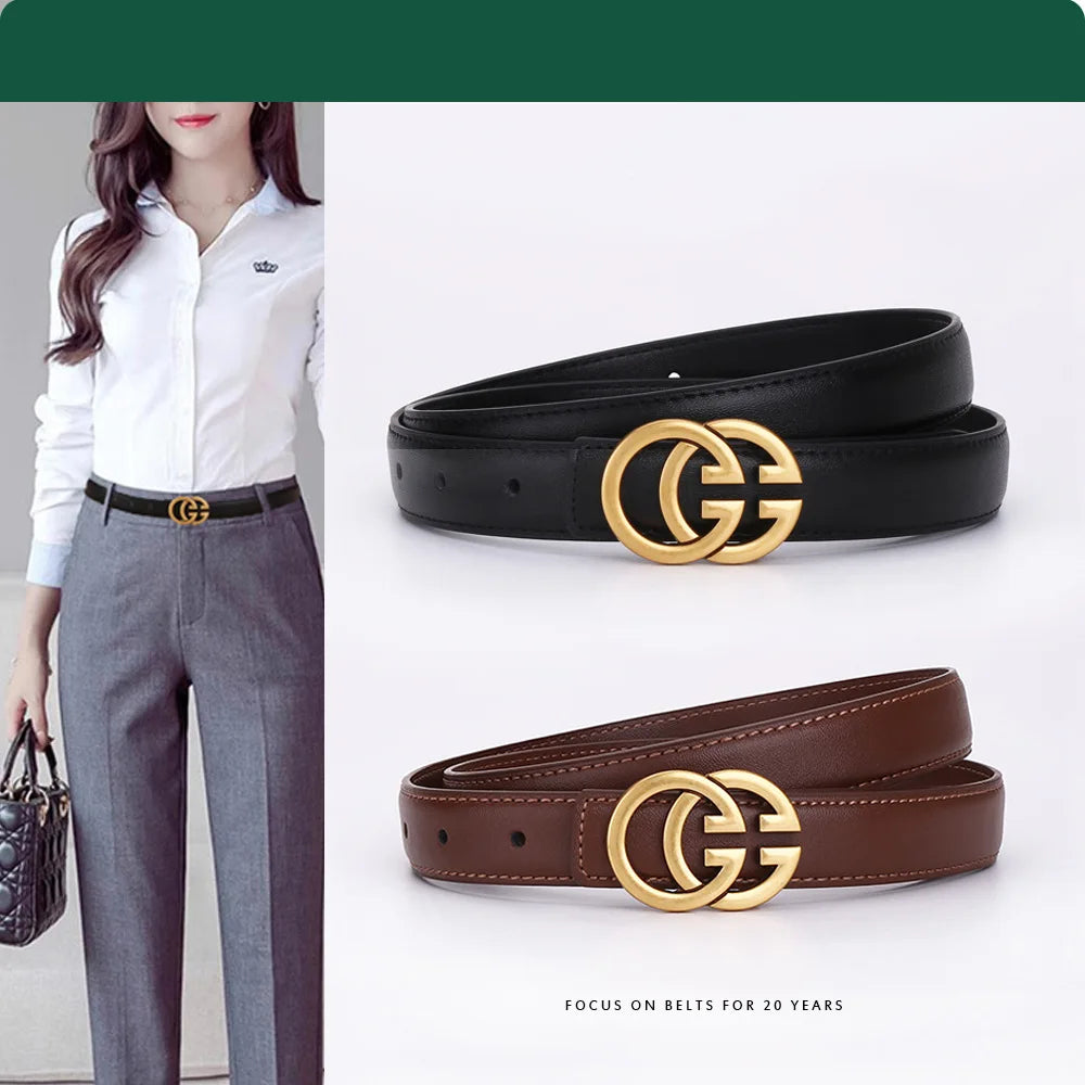Women's Alloy Letter Button Head Belt