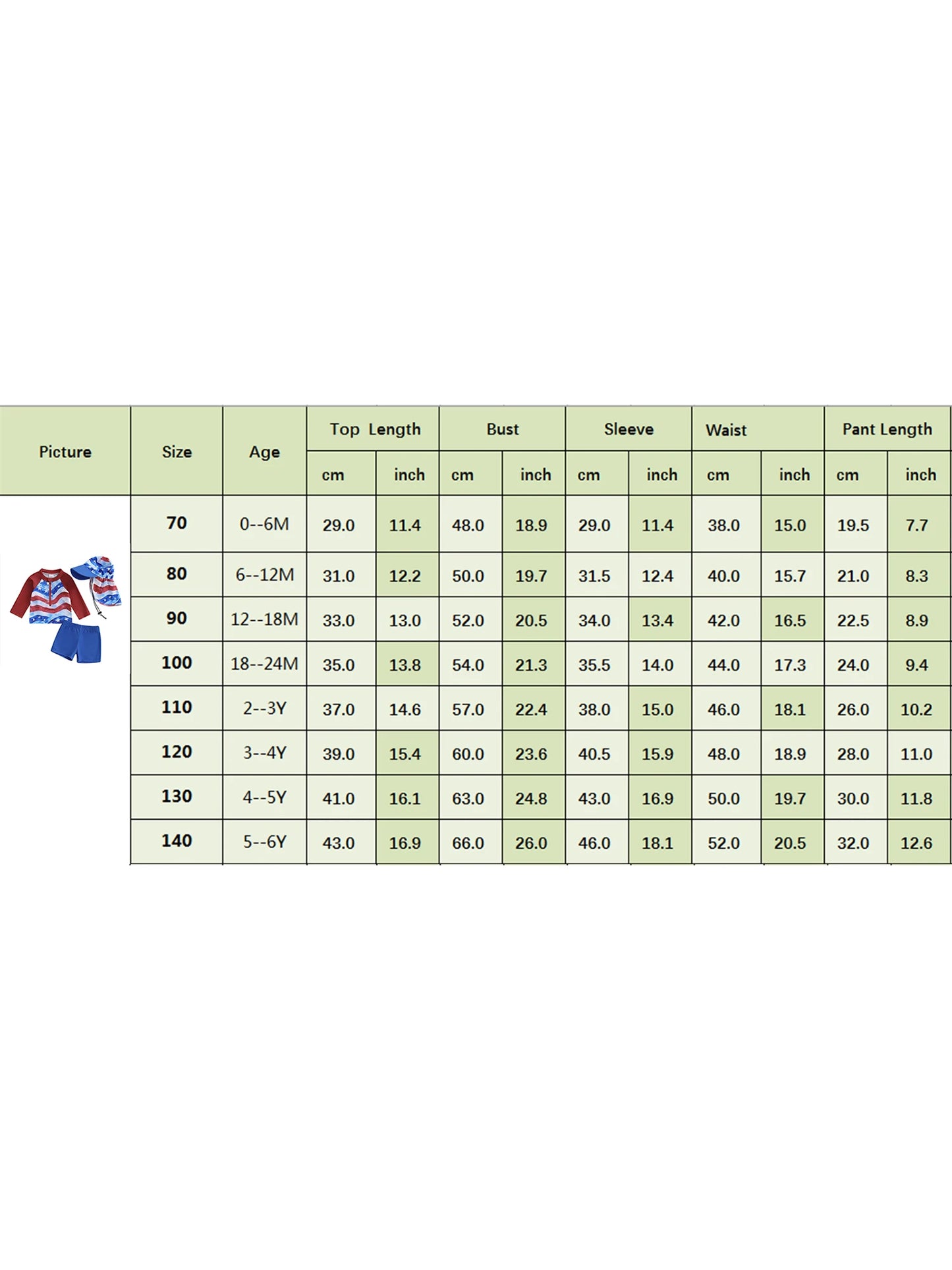 0-5Y American Flag Kids Boys 4th Swimwear Clothes Sets Long Sleeve Stars Print T-shirt with Shorts and Hat