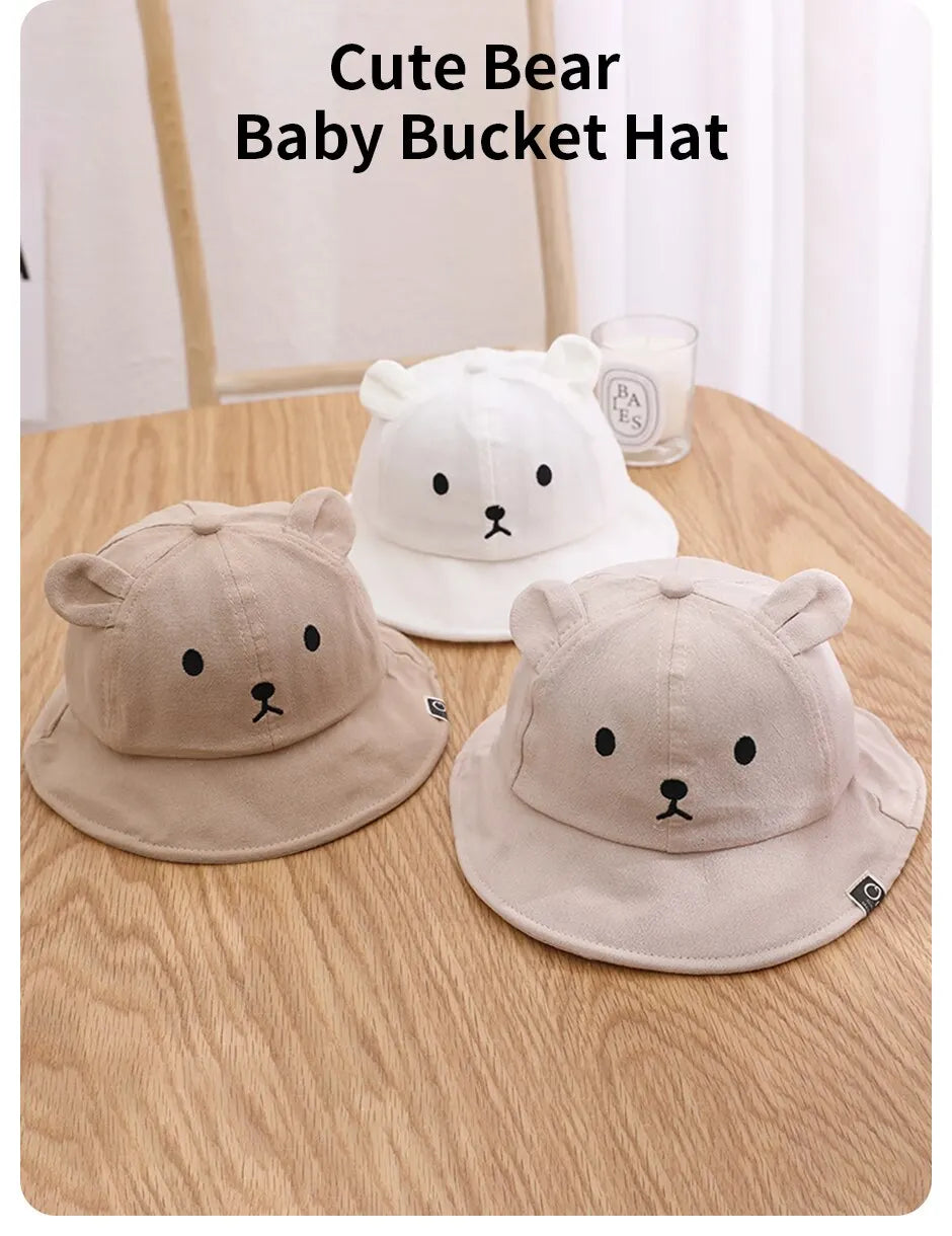 Cute Bear Baby's Bucket Hat With Ears