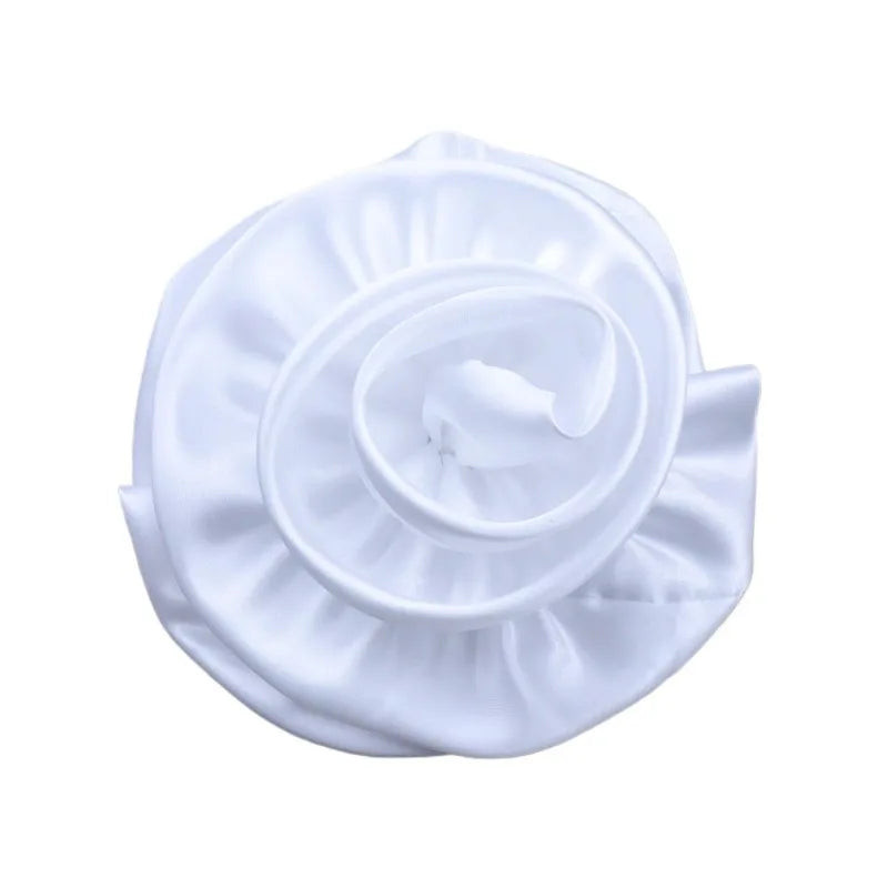 Large Retro Fabric Flower Brooch - 15cm Statement Corsage for Women