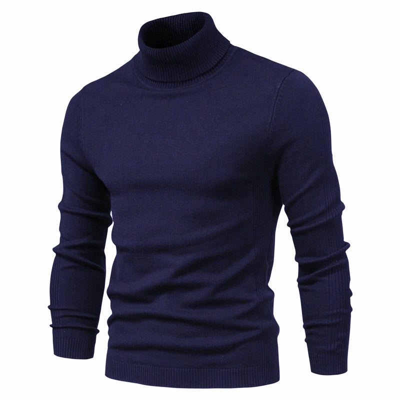 Men's Sweaters Casual Thick Pullover Slim Fit Turtleneck Sweater