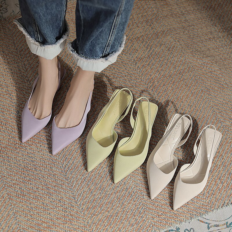 Women's Pointed Toe Thin Heel Ankle Straps Shoes