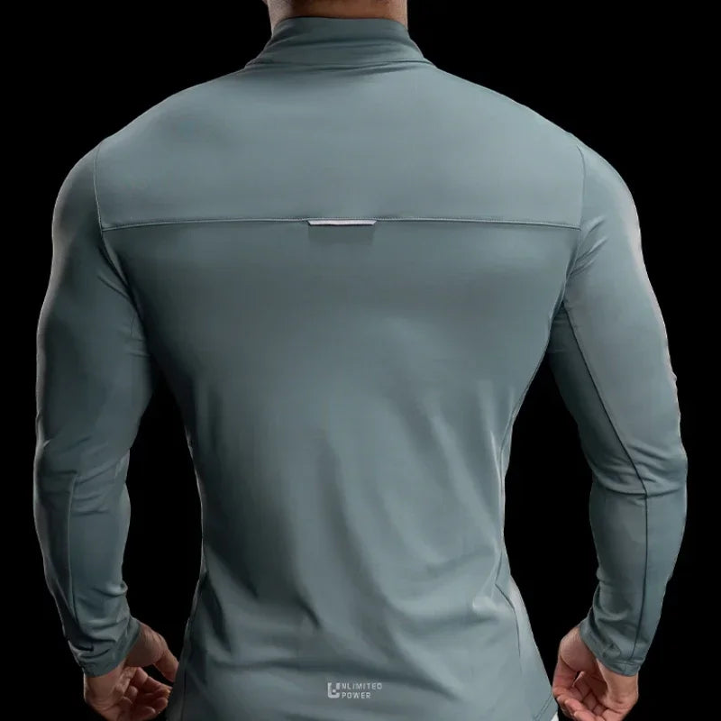 Men's Compression Long Sleeve Workout Gym Running Quick Dry Comfort Sports Bodybuilding Training T-Shirt