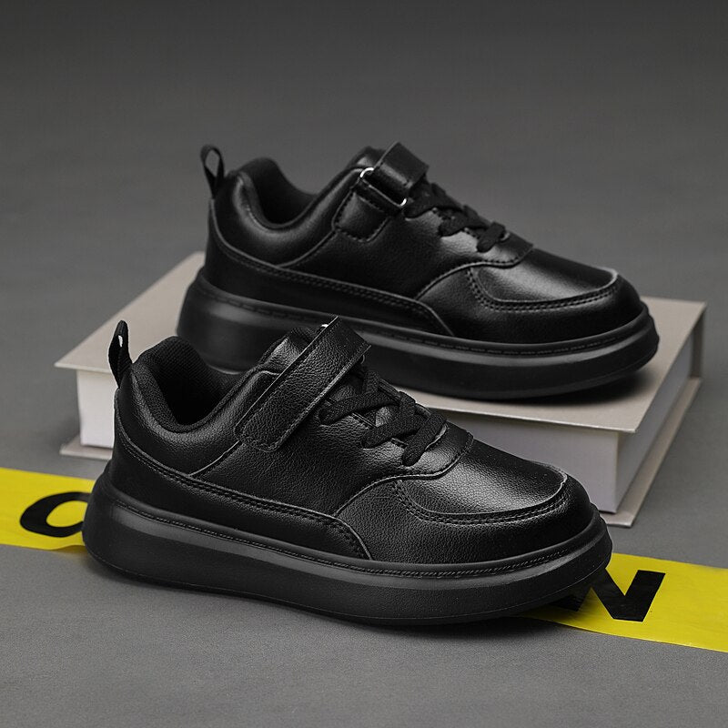 Children's Boy's PU Leather Sneakers School shoes 6 To 12 Years