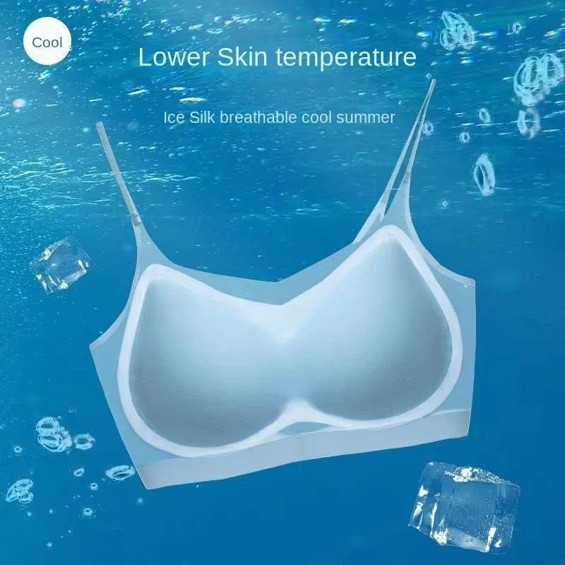 Women's Seamless Wireless Bralette 2-Pack - Ultra-Thin Ice Silk Breathable Vest