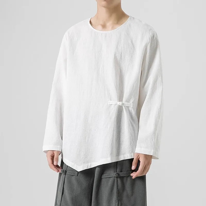 Men's Cotton Long Sleeve T-Shirt - Spring Autumn Casual O-Neck Tee