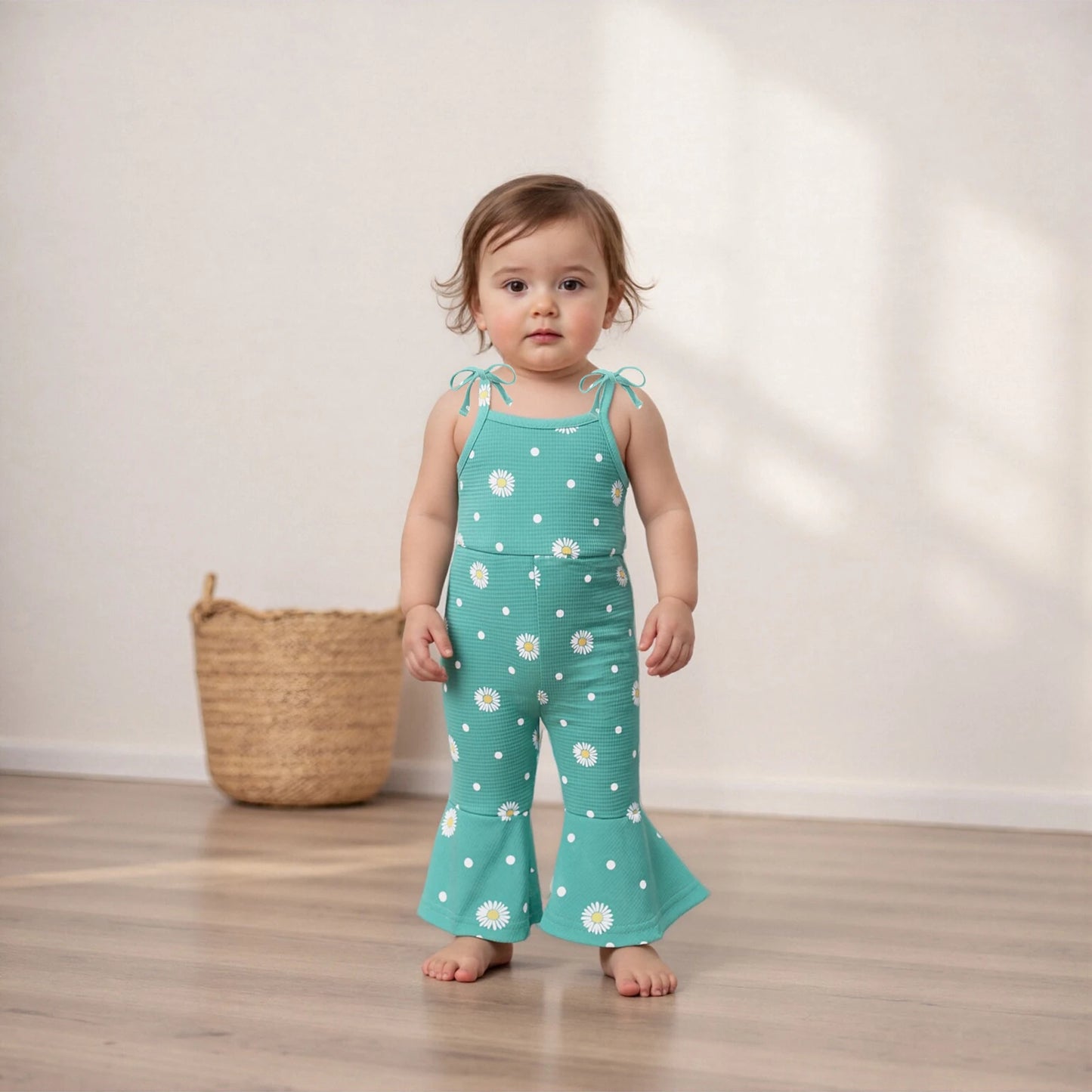 Baby Girls Autumn Winter Jumpsuit - Thick Knit Sleeveless Romper