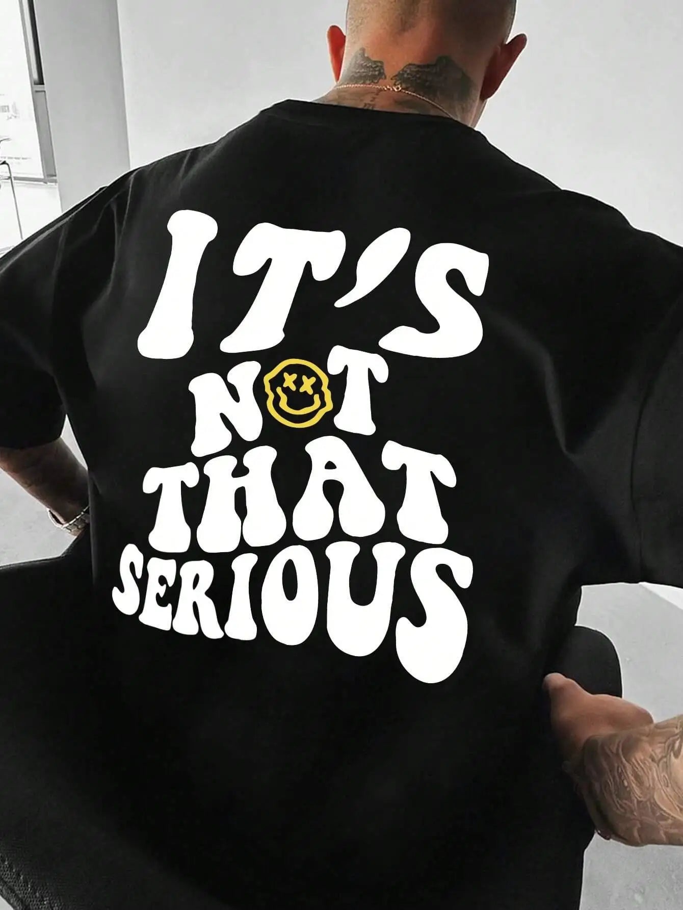 Men's It's Not That Serious Print Summer Breathable T-Shirt