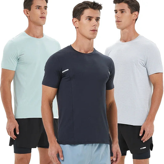 Men's Sports Fitness Short Sleeve Gym Compression Workout Casual Quick Dry Muscle Fit T-Shirt