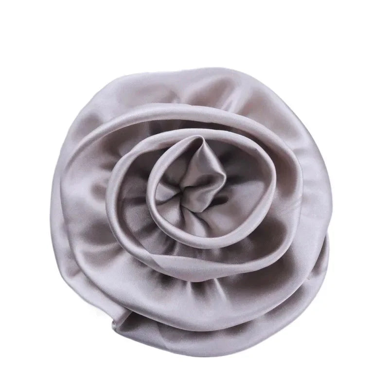 Large Retro Fabric Flower Brooch - 15cm Statement Corsage for Women
