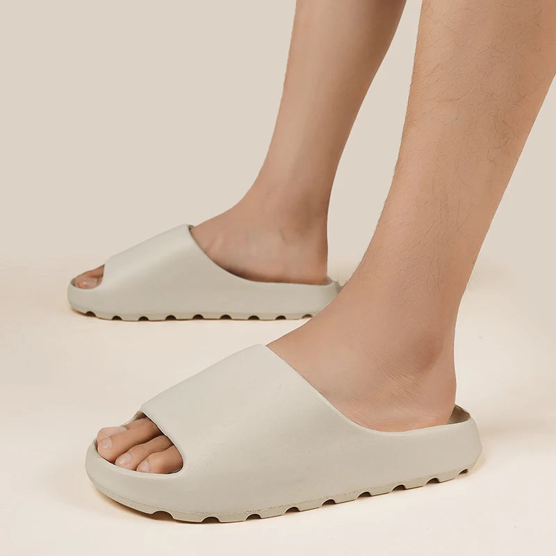 Men's Summer Slippers Beach Sandals Light Soft Comfortable Non-slip Casual Slides