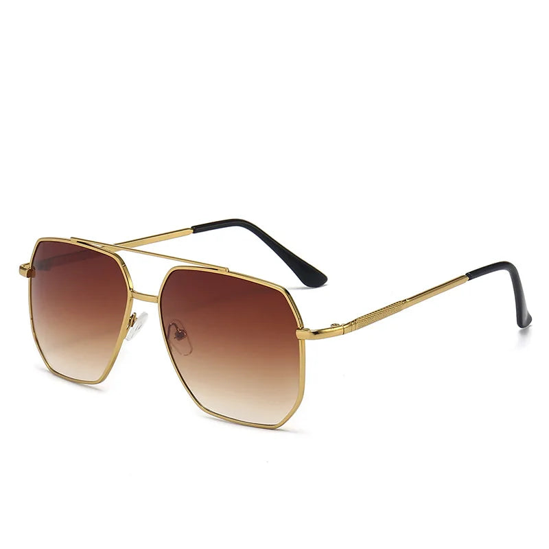 Double Beam Sunglasses - Retro Toad Mirror Driving Eyewear with UV400
