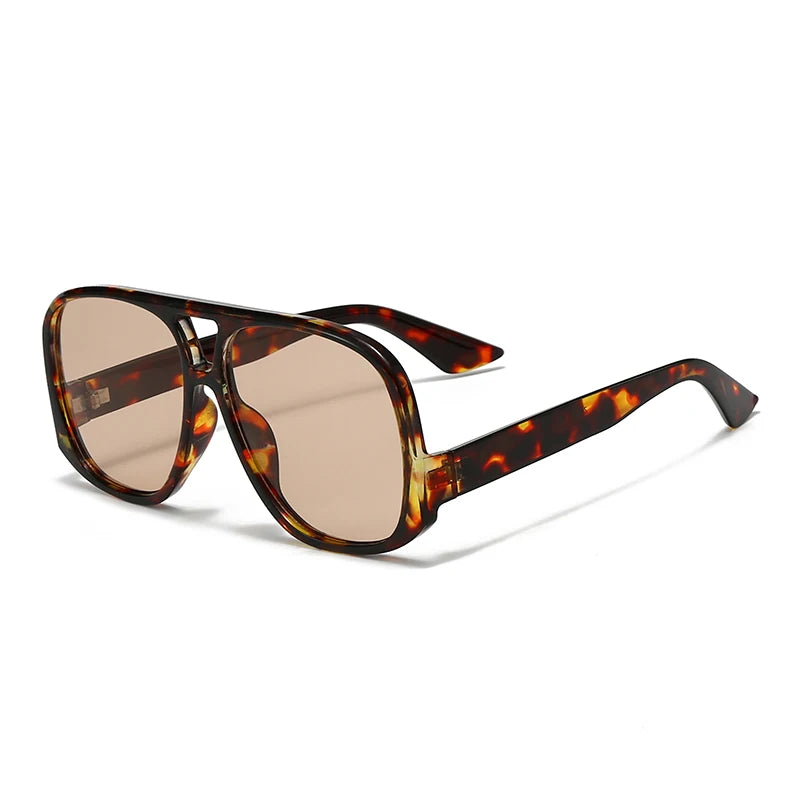 Unisex 1/3pcs Oversized  Double Bridges Sunglasses UV400