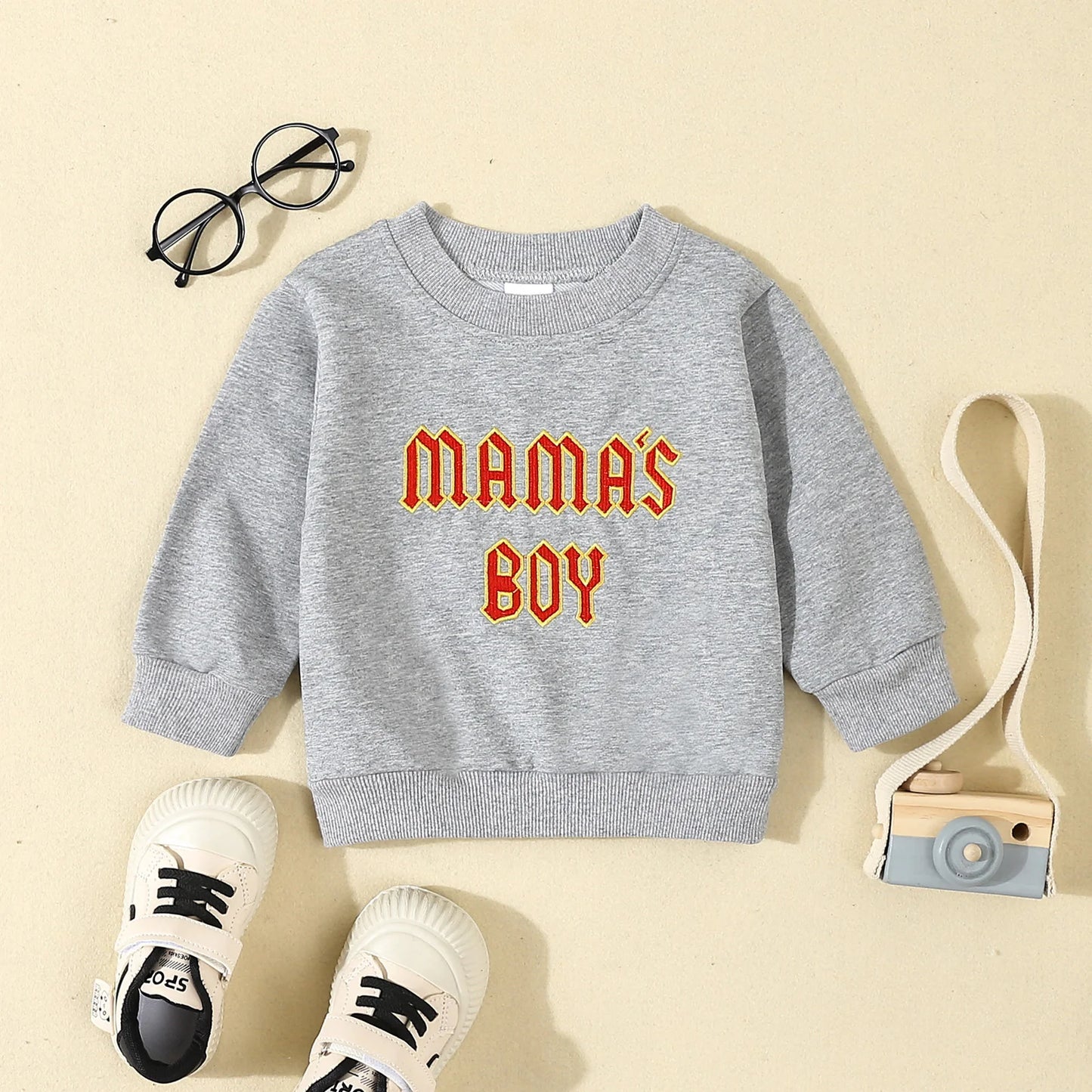 Family Matching Boys Girls Romper/Sweatshirt Set - Long Sleeve Letter Print Pullovers (0-4Y)