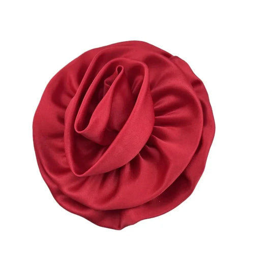 Large Retro Fabric Flower Brooch - 15cm Statement Corsage for Women