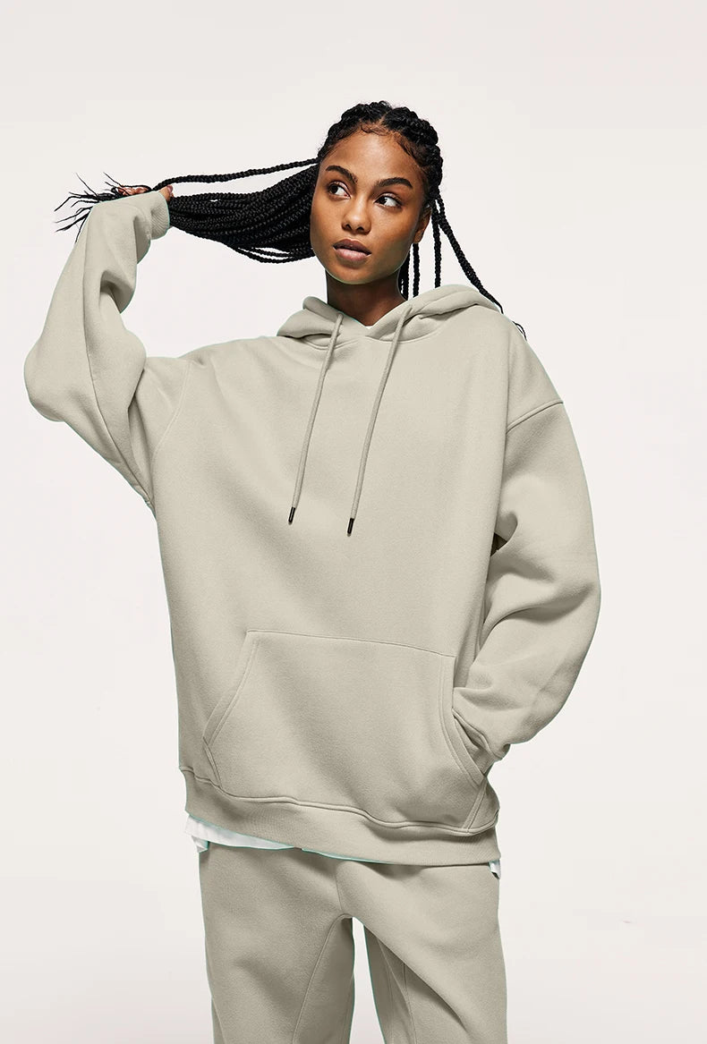 Unisex 350G Fleece Velvet Warm Hoodie