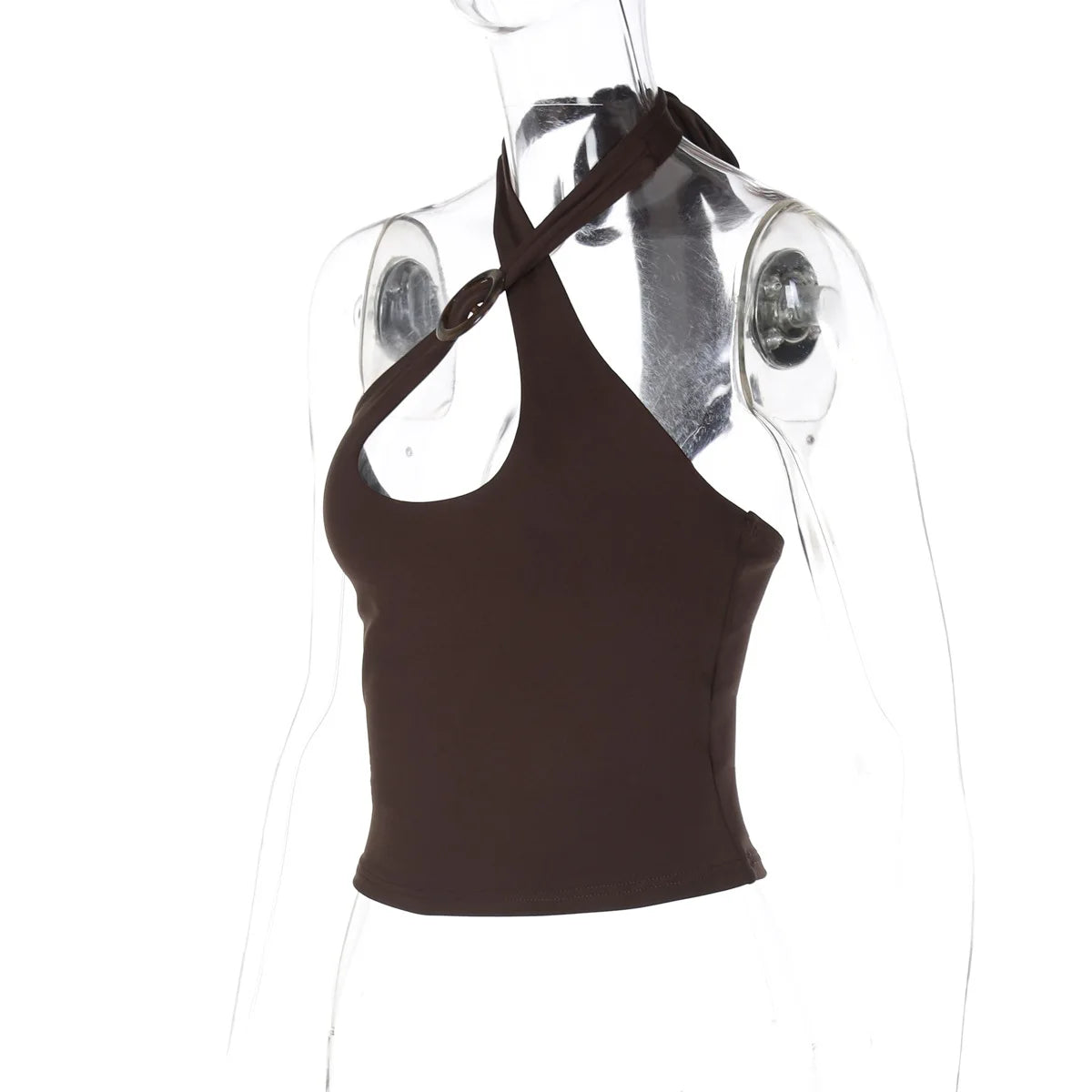 Women's Summer Crossed Ties Crop Top Backless Tank Top Vest