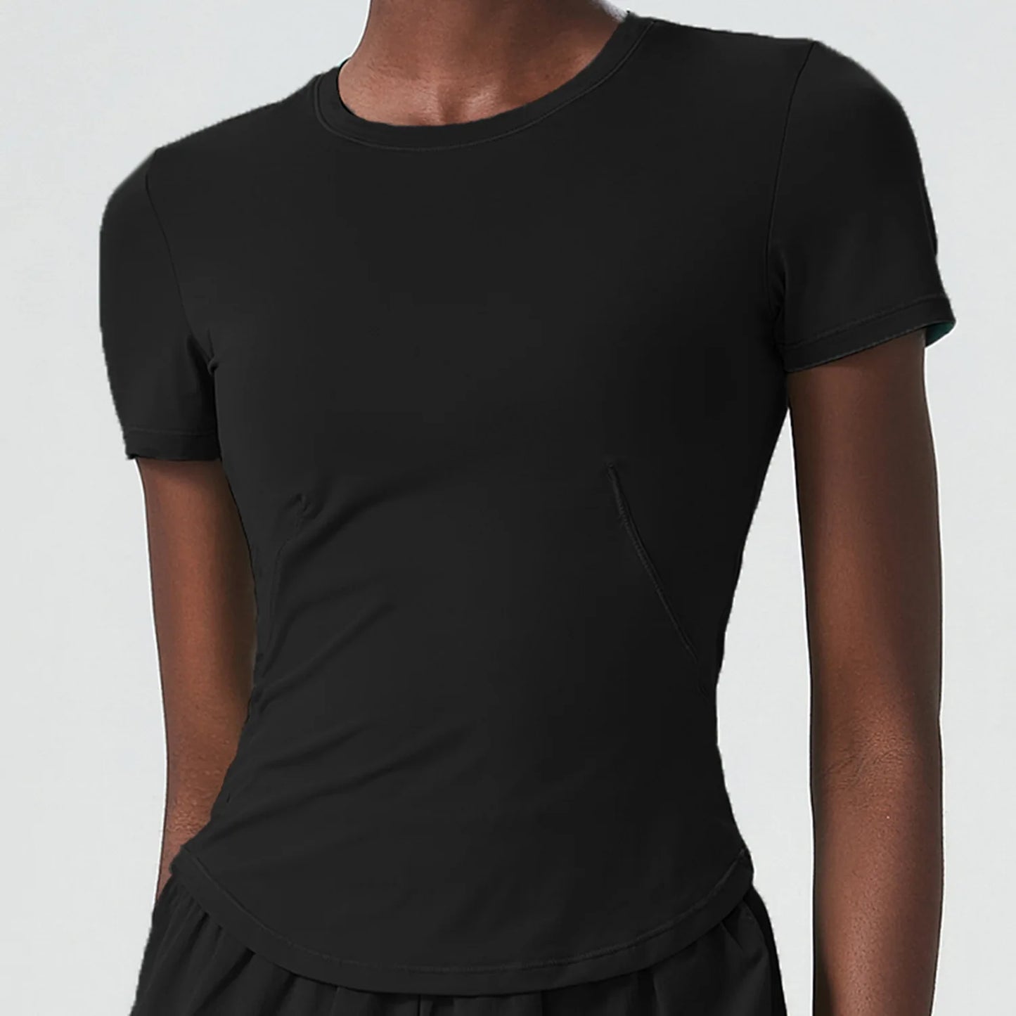 Women's Short Sleeve Yoga Slim Fit Gym Running Shirt Breathable Quick Dry Workout Sportswear Top