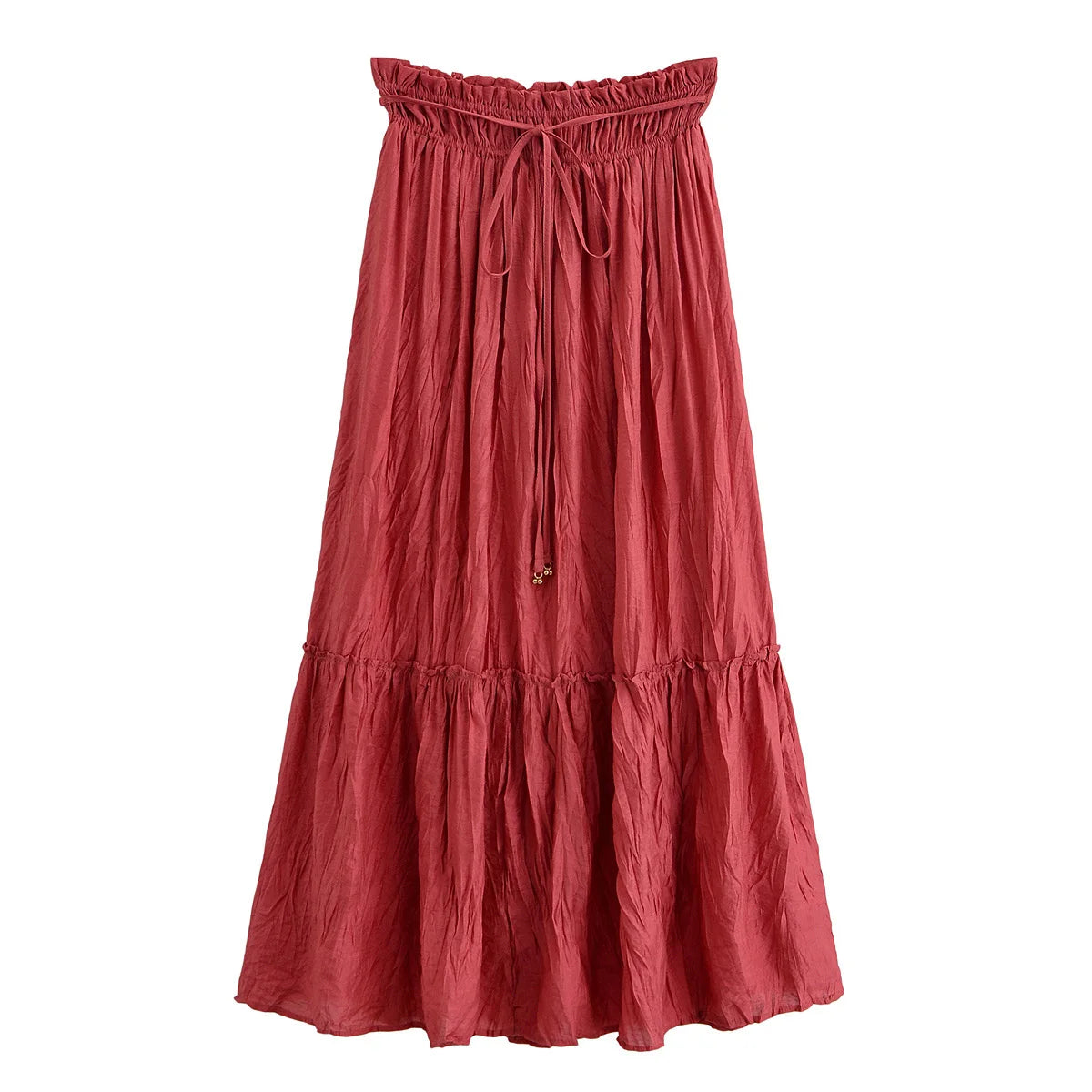 Women's Wrinkle Effect Long Sleeved Short Top Half Skirt Set