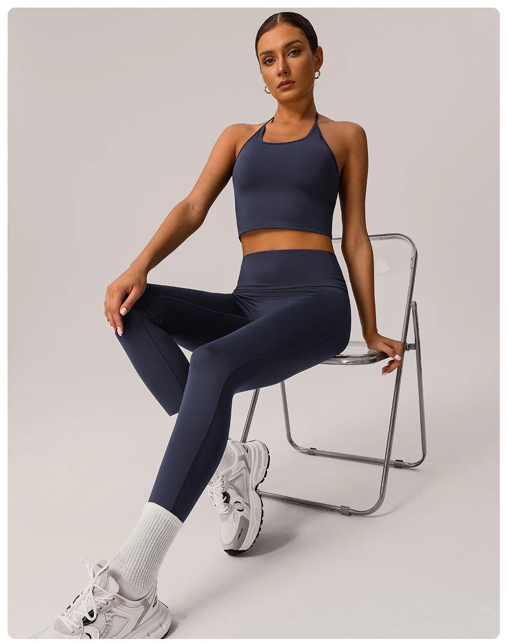 Women's Two Pieces Fitness Yoga Set Buttery Soft Gym Suit Breathable Quick Dry Running Sportswear Workout Sportswear