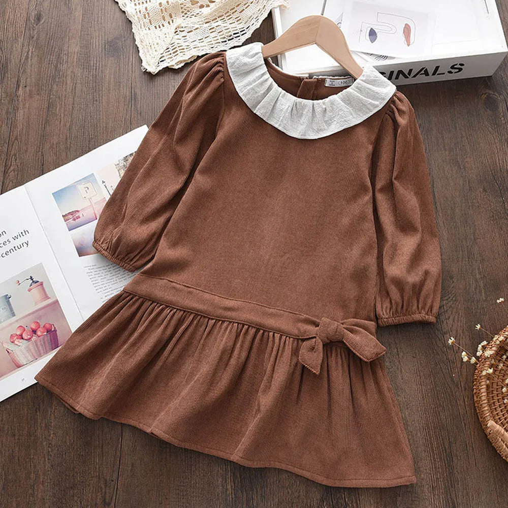 Girls Princess Dress Children Dresses Baby Girl Gown Long Sleeve Clothes Party Velvet Dress For Spring
