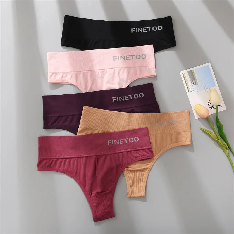 Seamless High Waist Thongs - 2 Pack Plus Size Underwear
