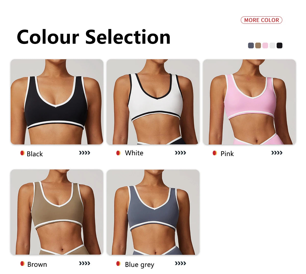 Women’s Casual Yoga Top Running Underwear Breathable Workout Brassiere Fitness Quick-Dry Gym Push up Sports Bra