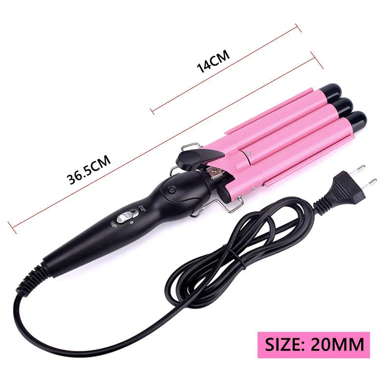 Iron Ceramic Triple Barrel Hair Curler