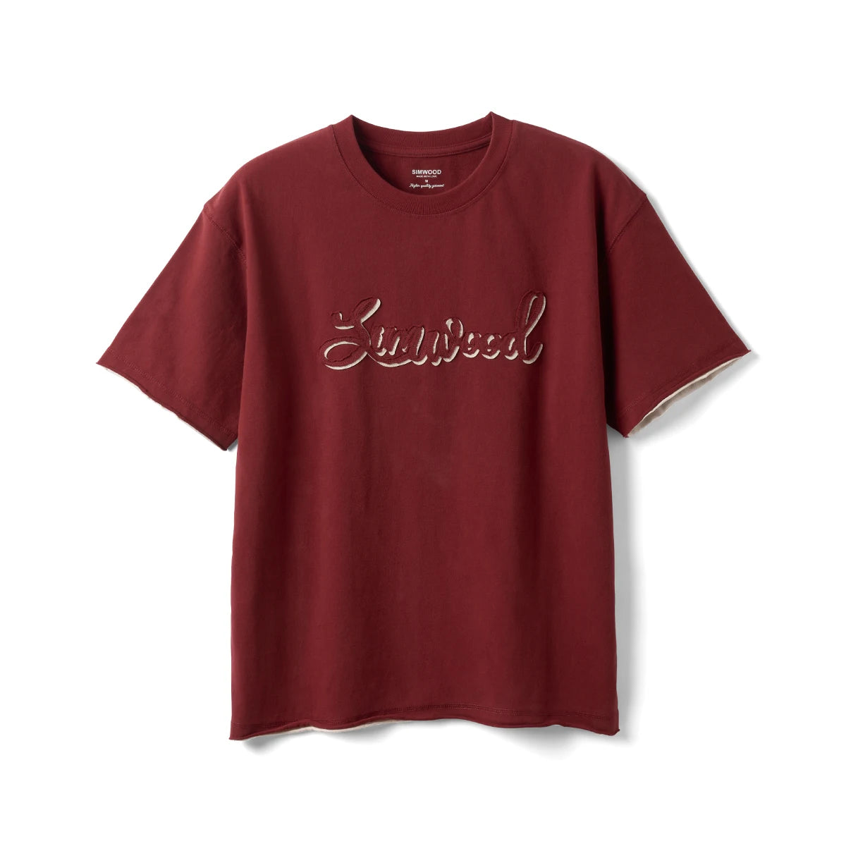 Men's Short Length Super Loose Cotton T-Shirt with Letter Print