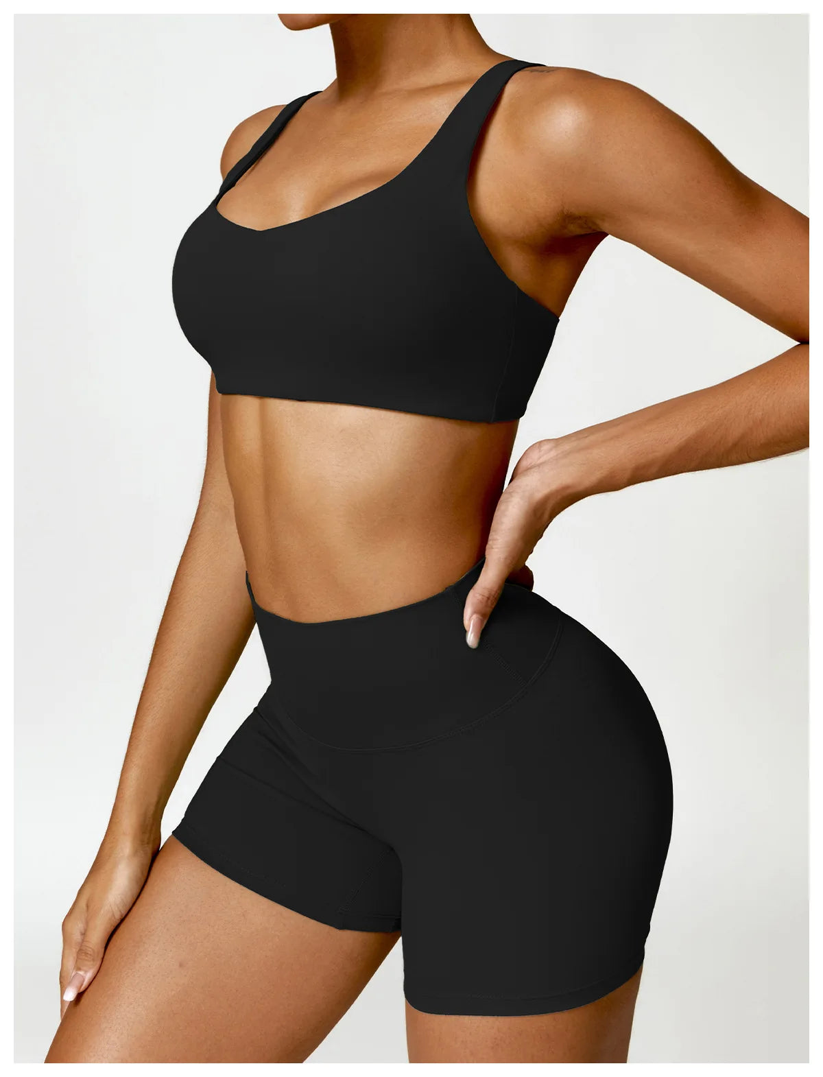 Women's 2 Pcs Yoga  Workout Sportswear Tracksuit Running Fitness Leggings Gym Set