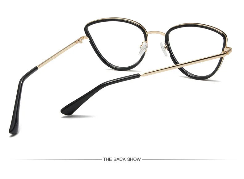 Fashion Cat Eye Eyeglass Frame - Anti Blue Light Prescription Compatible for Women