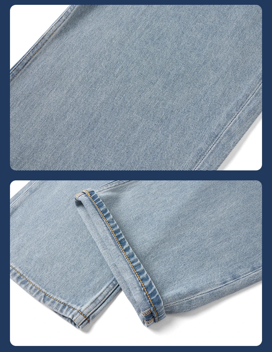 Men's Oversized Baggy Jeans - Soft Comfortable Denim