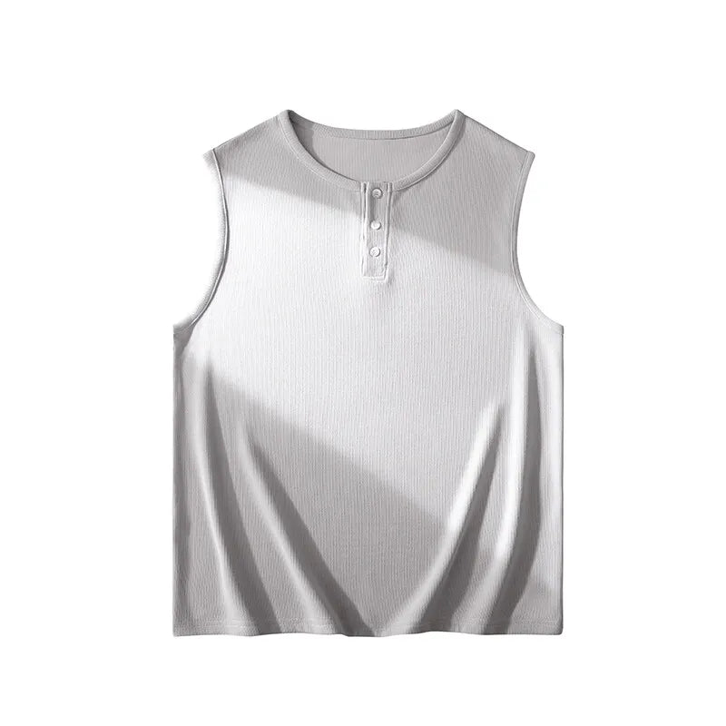 Men's Summer Casual Round -Neck Sleeveless Loose Tank Top Vest