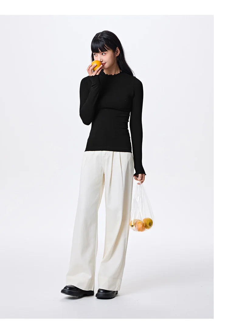 Women's Seamless Thermal Base Top - Half Turtleneck Slim Fit Undershirt