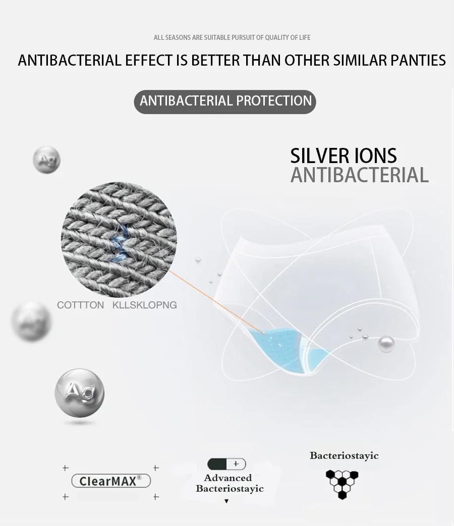 Women's Cotton Boxer Shorts - Seamless Mid Waist Safety Underwear