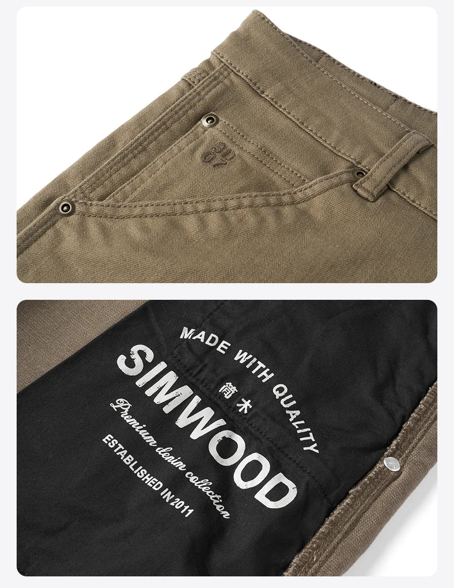 Men's Draping Motorcycle Riding Jeans - Fashion Denim Trousers