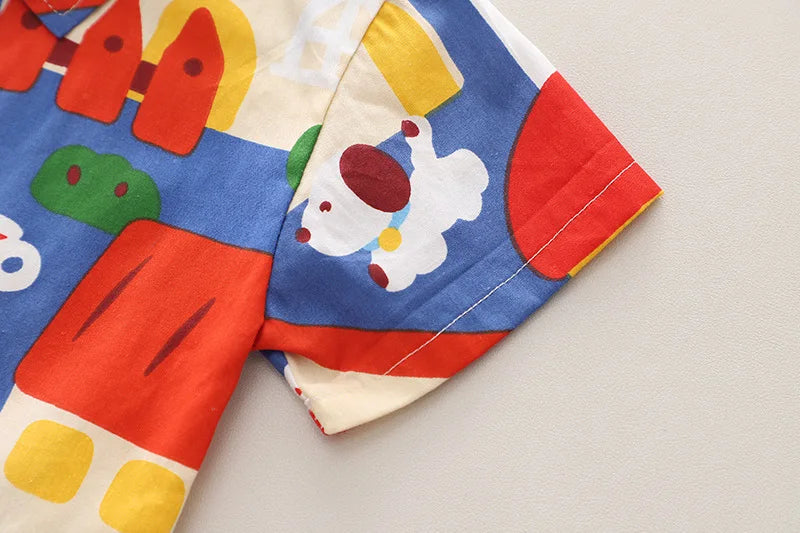 Children's Colourful T-Shirt And Shorts 2PCS Outfit Set 1-5 Years Old