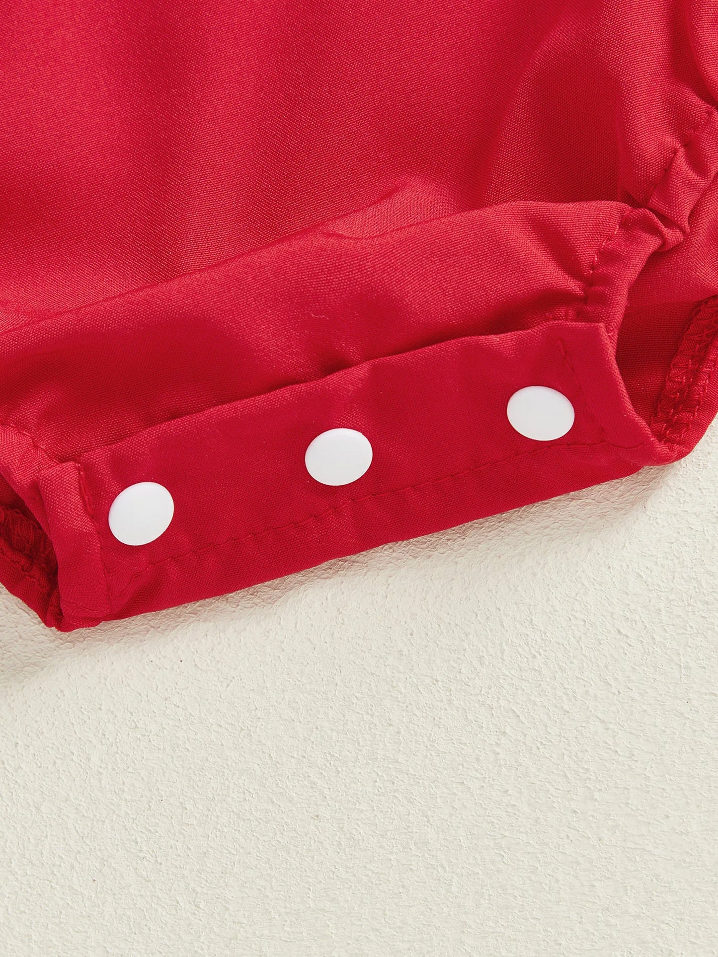 Baby Girls Christmas Santa Claus Embroidered Romper (0-18M)