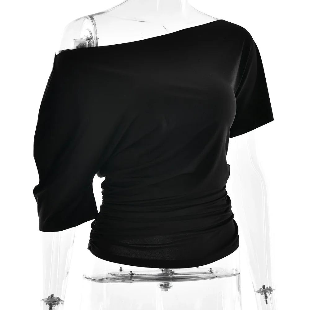 Women's Ruffled Mini Dress - Single-Breasted V-Neck with Flare Sleeves