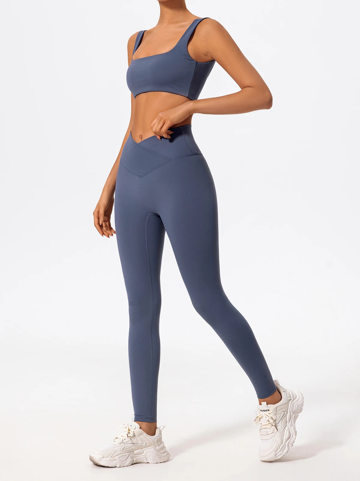 Cross Waist Gym Shorts - High Waist Breathable Cycling Yoga Shorts
