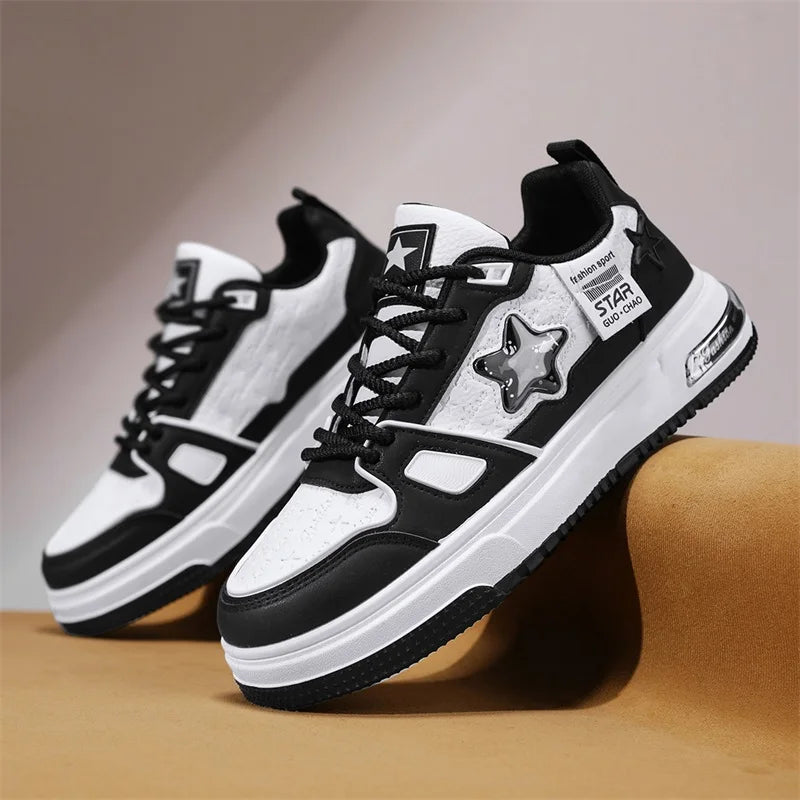 Men's Casual Stars Platform Crystal Fish Skateboard Sports Sneakers