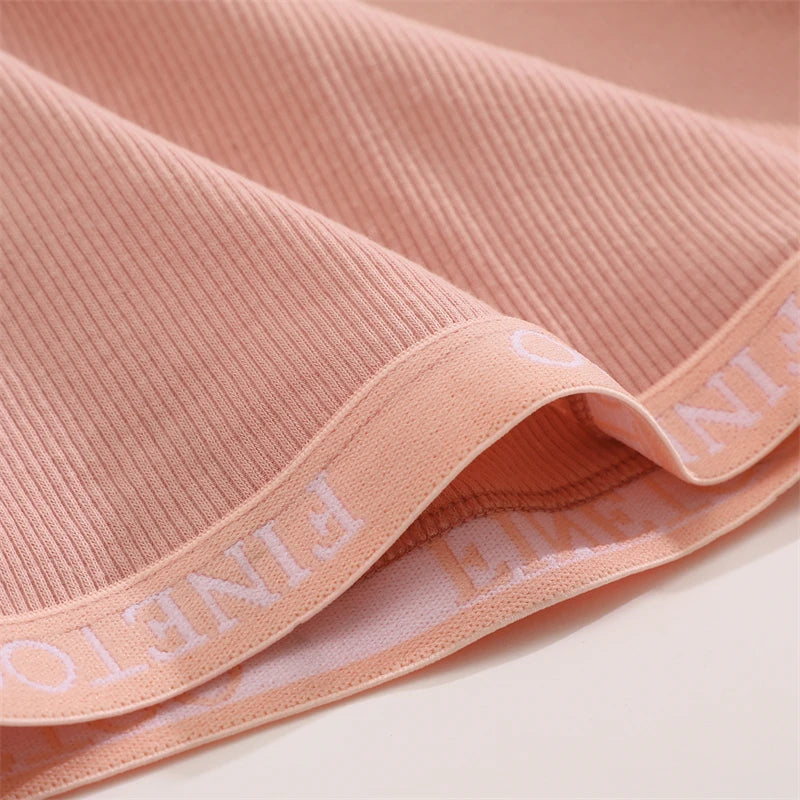 Women's Cotton Boxer Shorts - Seamless Mid Waist Safety Underwear