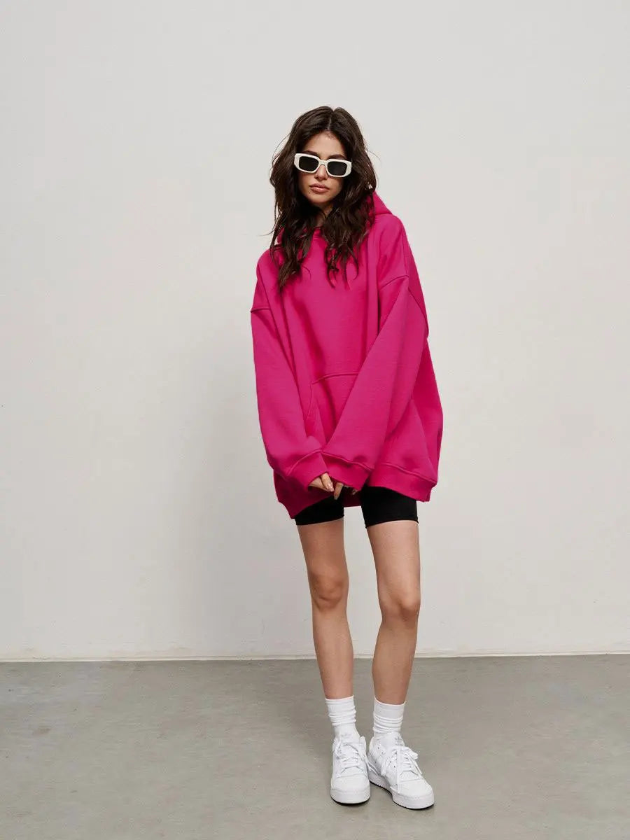 Women's Oversized Fleece Pullover Hoodie