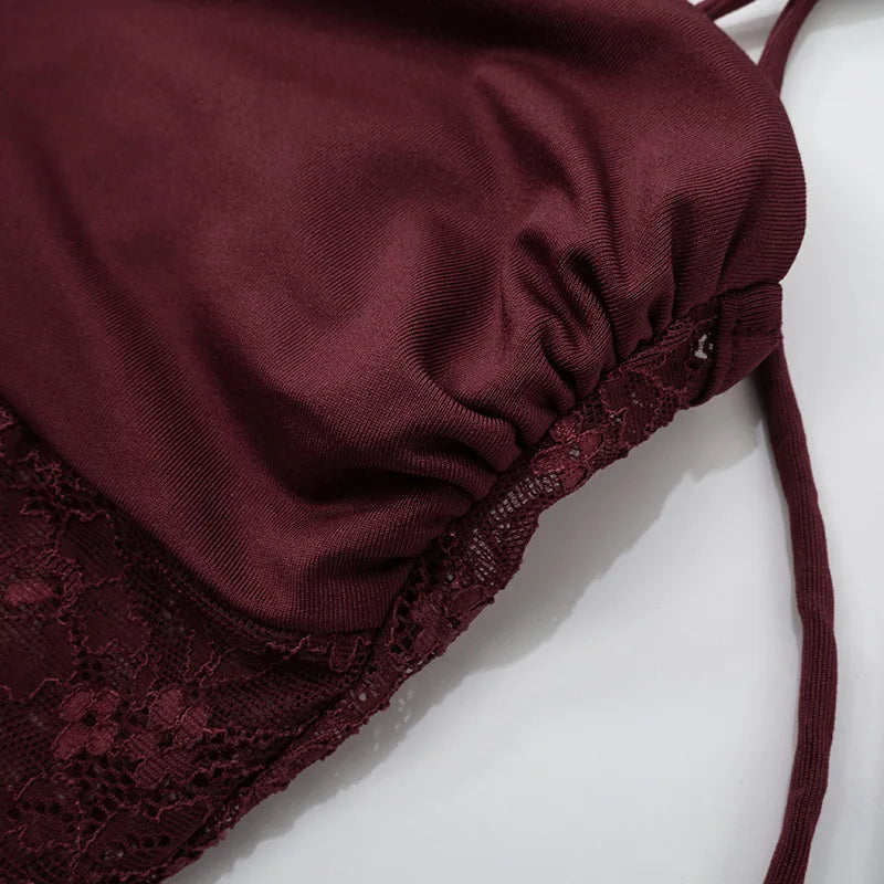 Women's Lace Trimmed Cut Out Backless Maxi Dress Club Outfits Summer Bandage Lace Up Slip Gown Dress