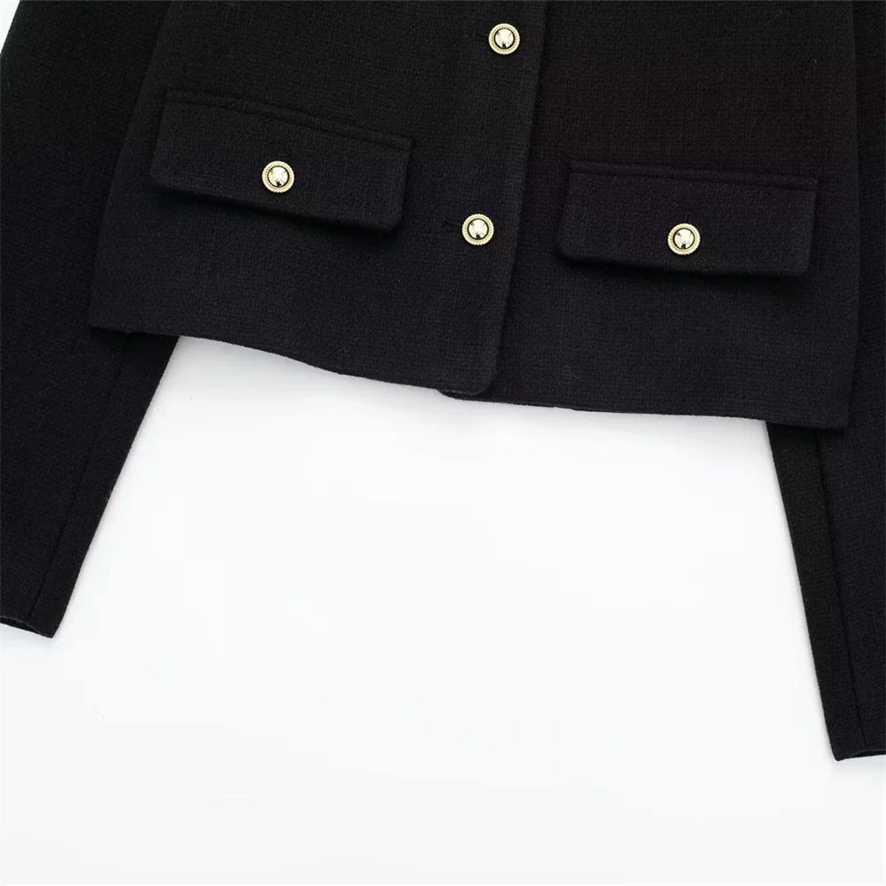 Women's Casual Temperament Flip Short Jacket