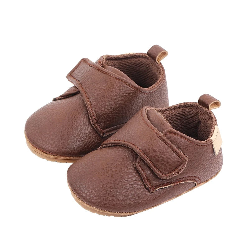 Toddler Baby Boys Girls Causal First Walker Shoes PU Leather Sneakers Soft Sole Cute Baby Flats Shoes